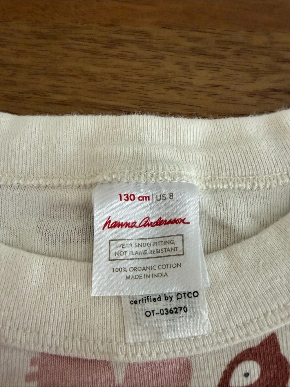 Hanna Andersson Two Piece Organic Cotton Squirrel Pajamas